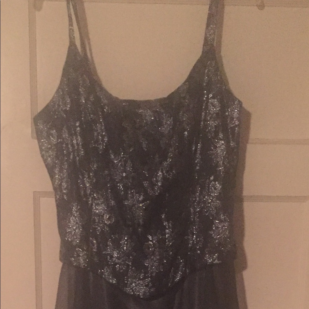 Black and silver formal dress